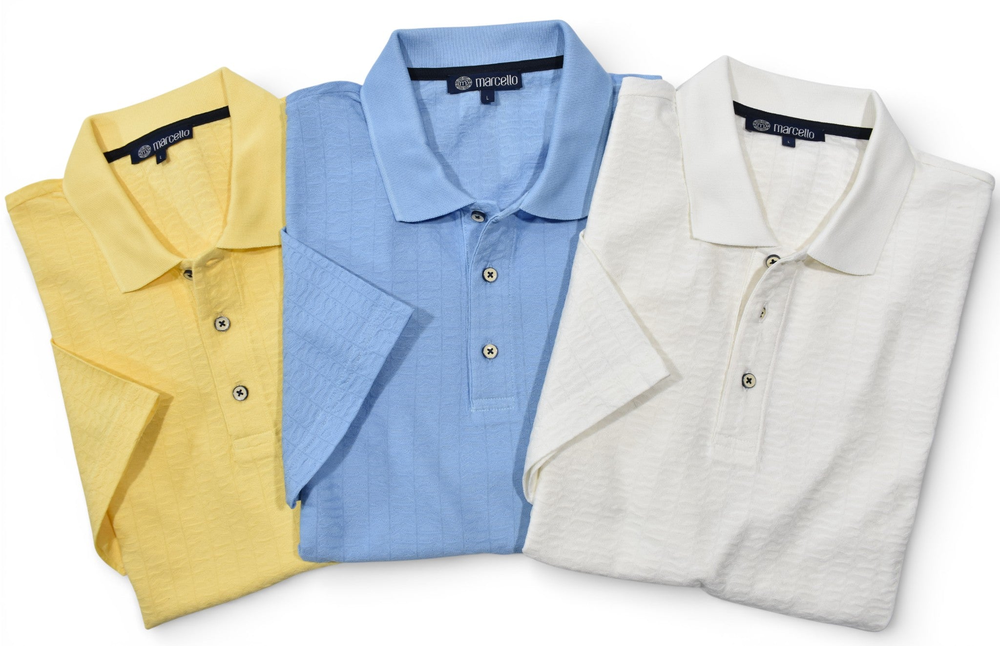 P233 Turin Jacuard Polo Maize – Marcello Sport