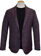 Marcello Italian Mauve Plaid sport coat
