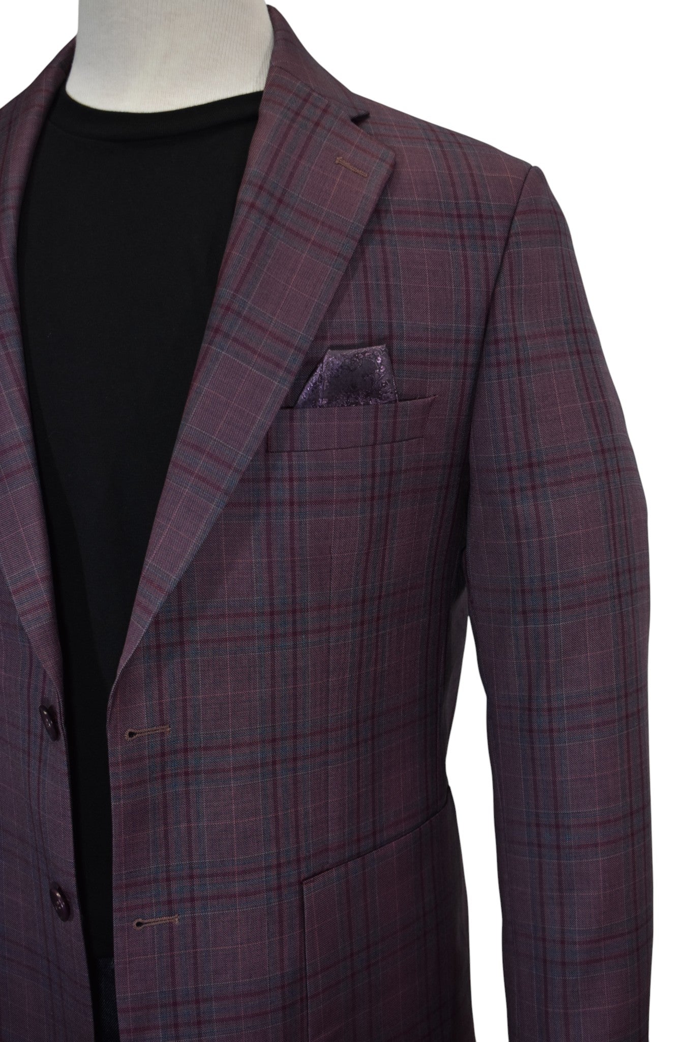 Marcello Italian Mauve Plaid sport coat