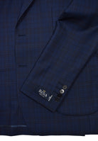 Navy plaid sport coat by Marcello.