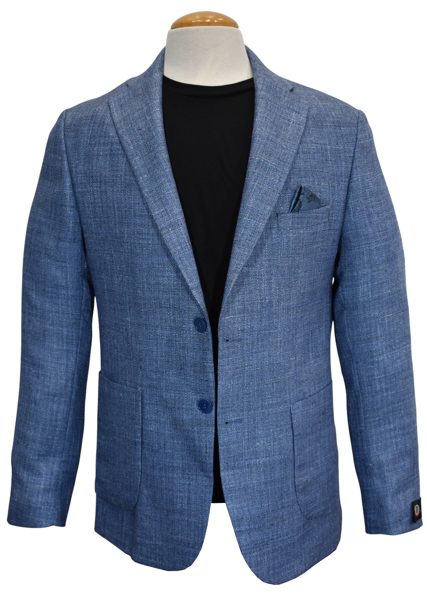 Marcello Italian blue weave sport coat.