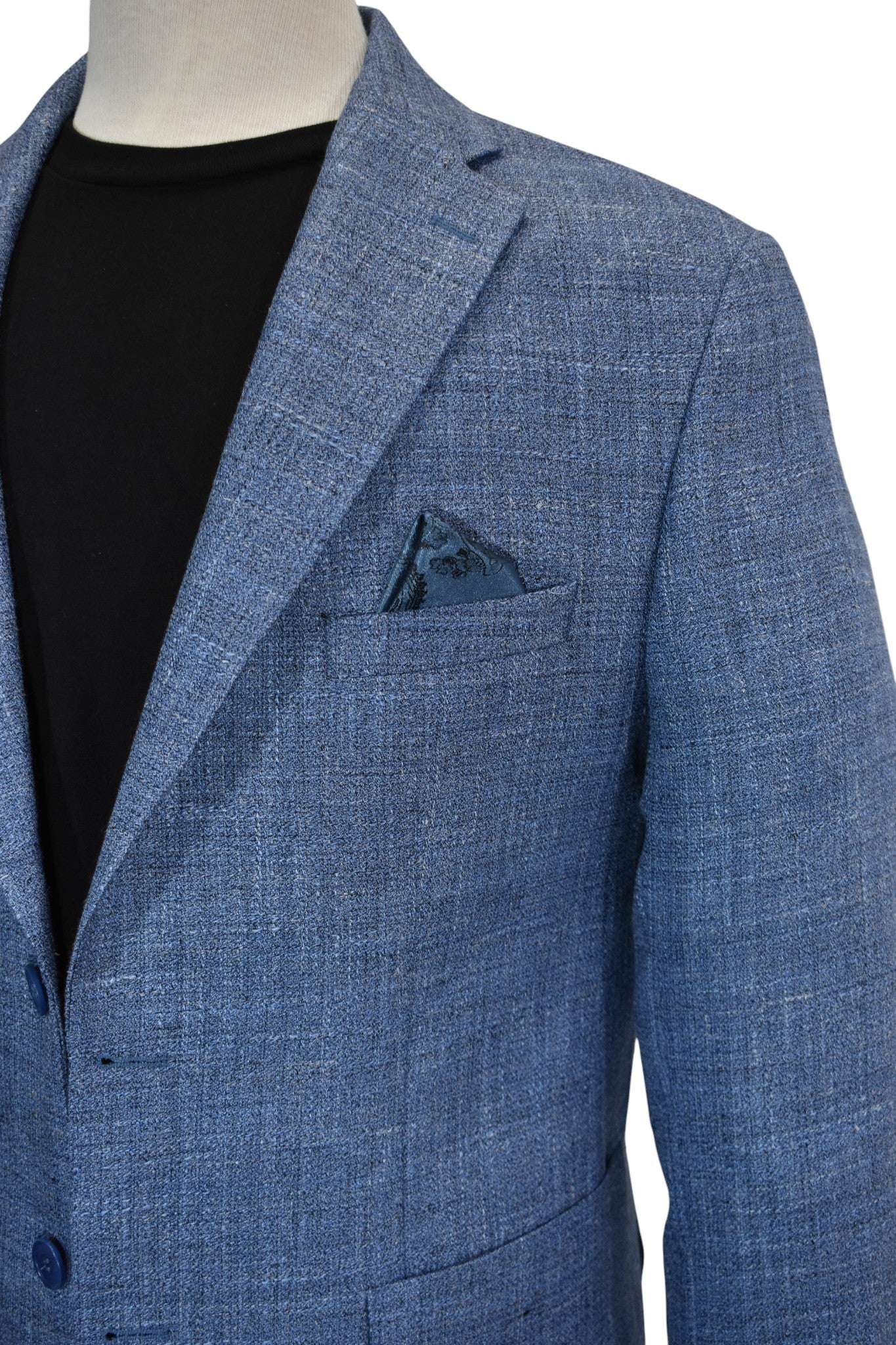 Marcello Italian blue weave sport coat.