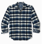 Blue and white checkered shirt on a white background