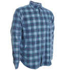 Blue plaid shirt on a white background