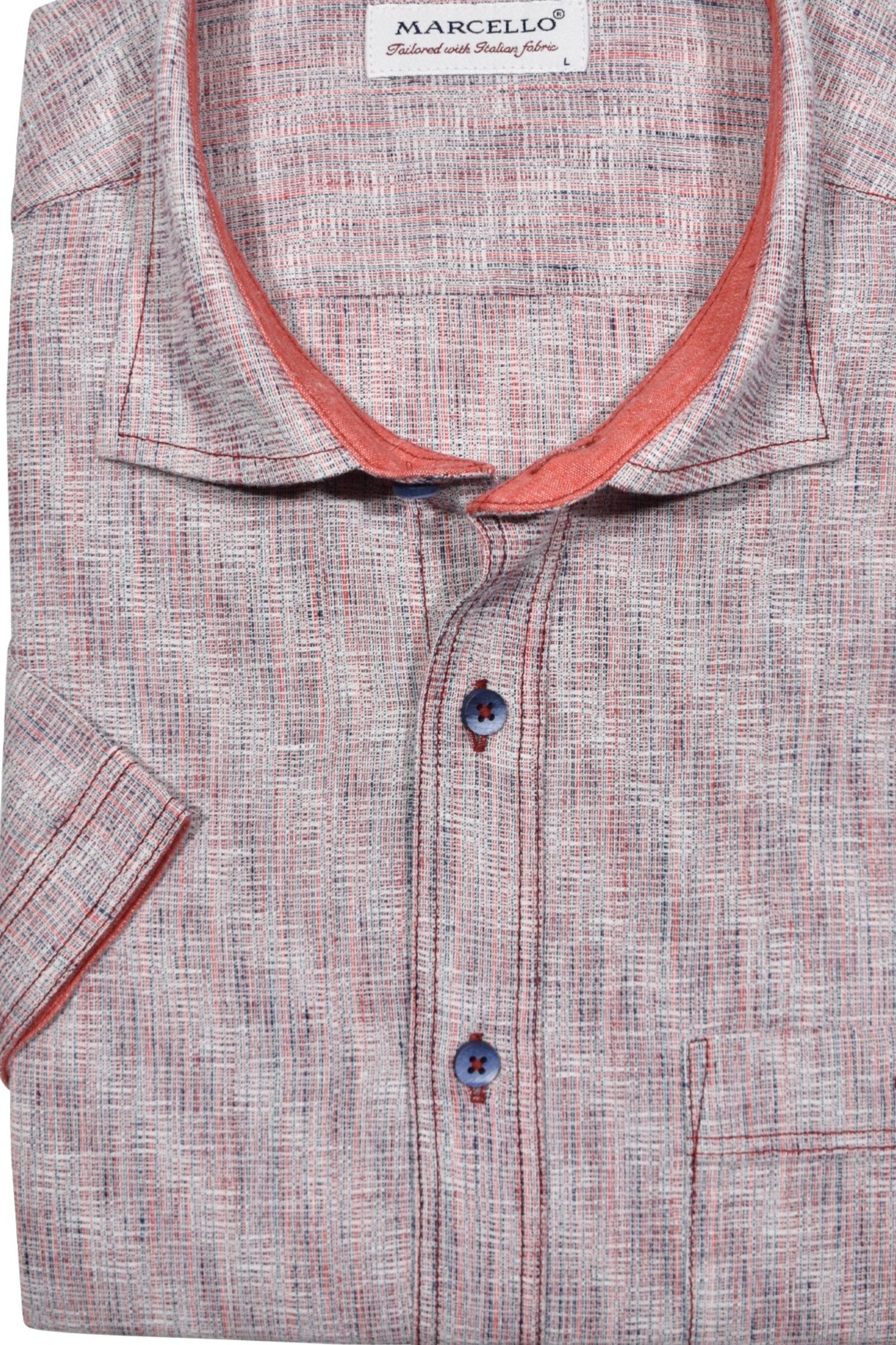 Elevate your Spring/Summer wardrobe with the Marcello Brushed Berry Sport Shirt