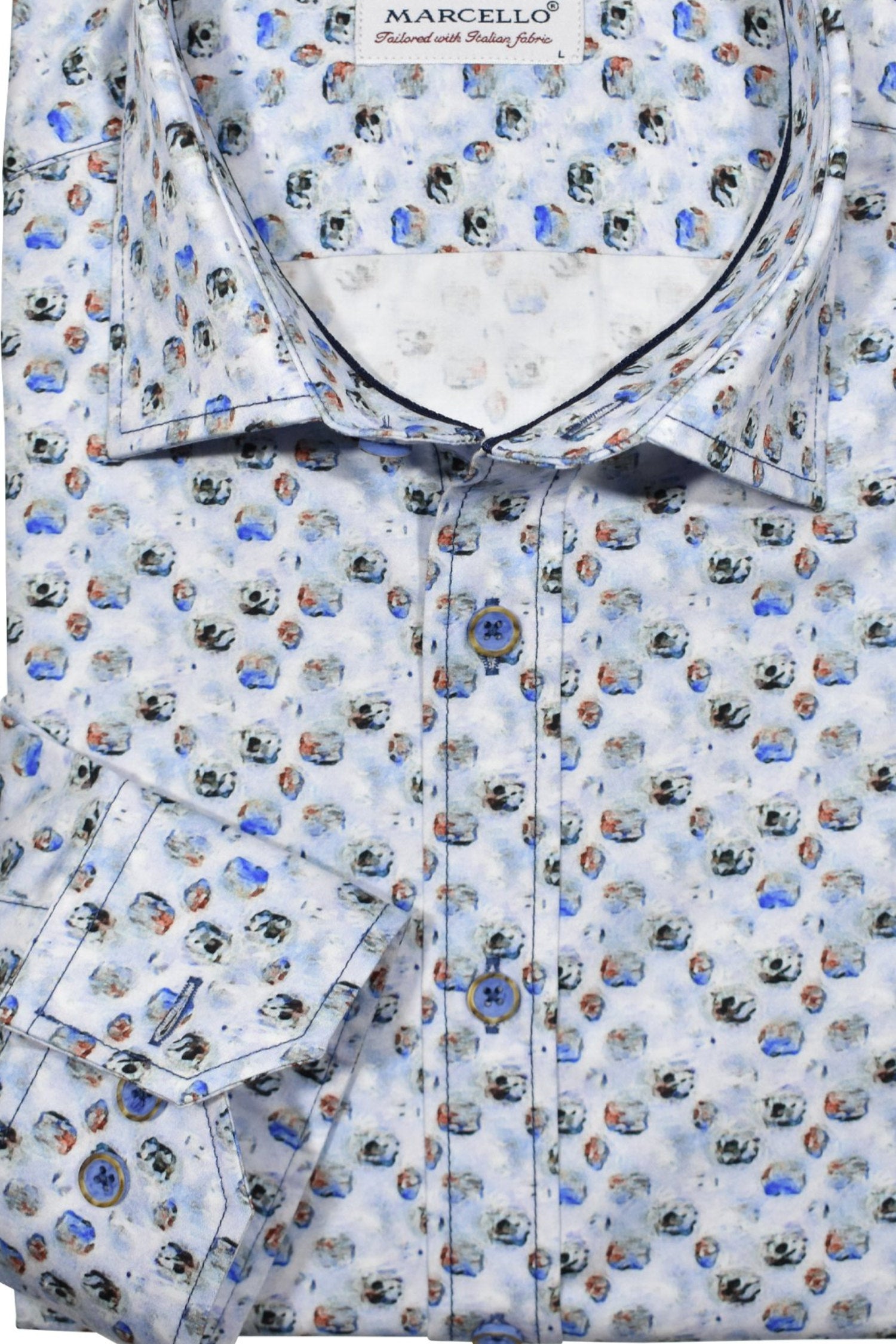 Experience the elegance of the Marcello Abstract Painted Geometric