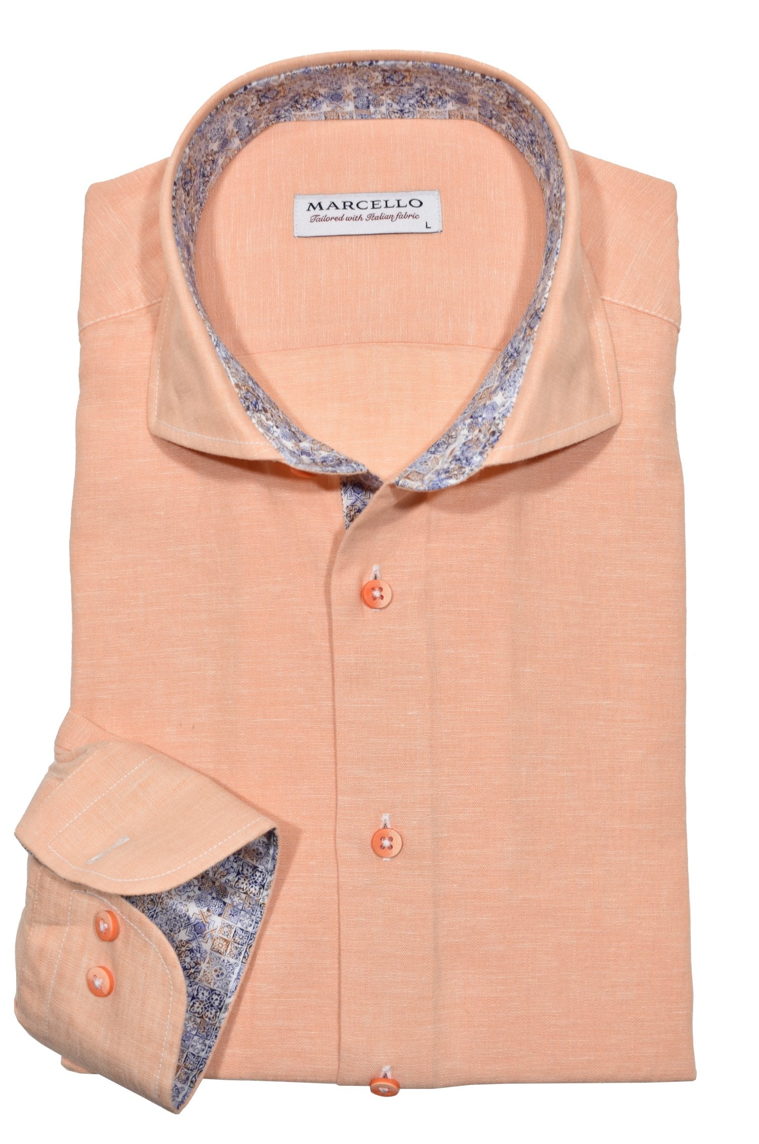 Elevate your style with our Marcello Boardwalk Cotton Linen Sport Shirt.