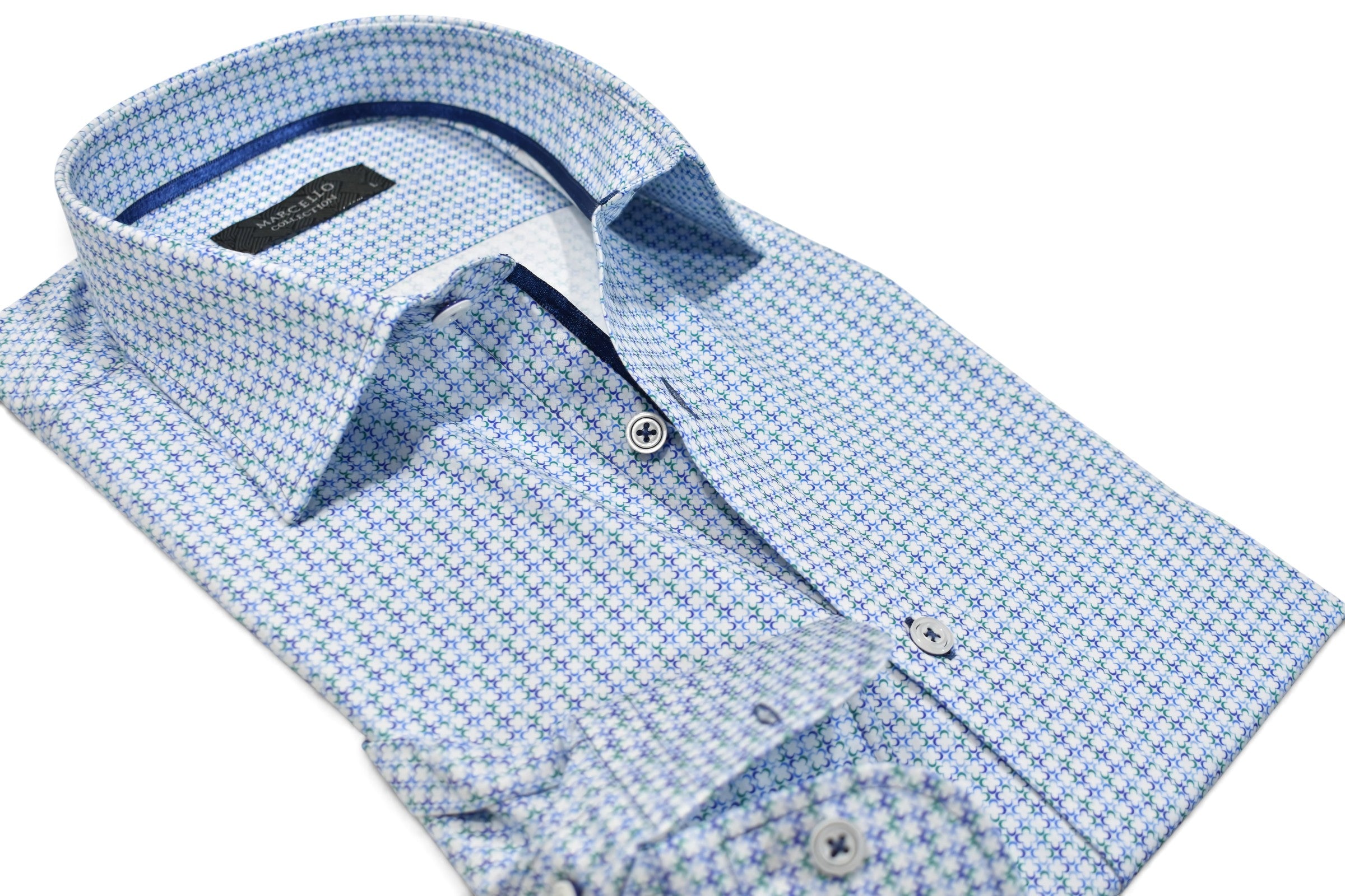 Indigo Clover Roll Collar by Marcello