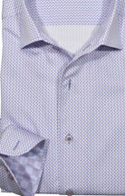 Upgrade your wardrobe with the W028R Plum Stream Roll Collar. Crafted from extra fine cotton with a luxurious silk-like finish, this shirt is a dream to wear. The Marcello exclusive one-piece roll collar stands elegantly, while the custom matched buttons and trim fabric add a touch of sophistication. 