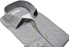 Upgrade your wardrobe with the W032R Python Swirl Roll Collar. Crafted from extra fine cotton with a luxurious silk-like finish, this shirt is a dream to wear. The Marcello exclusive one-piece roll collar stands elegantly, while the custom matched buttons and trim fabric add a touch of sophistication. 