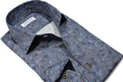 Unleash your style with the Marcello Shaded Houndstooth Roll Collar! 