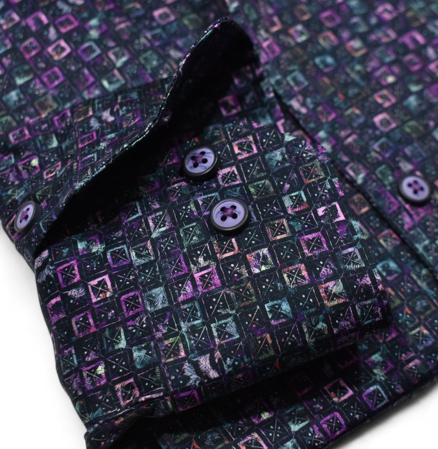 Brighten up your wardrobe with our Marcello Jewel Toned Boxes Roll Collar! 