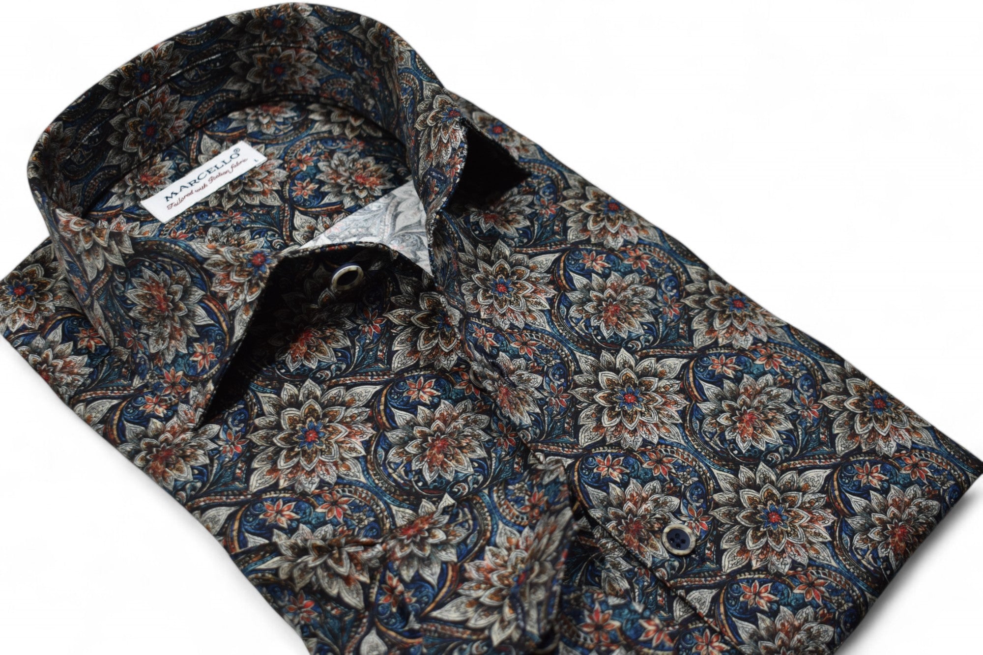 Experience luxurious comfort and beauty with the Marcello FloraBurst Roll Collar.