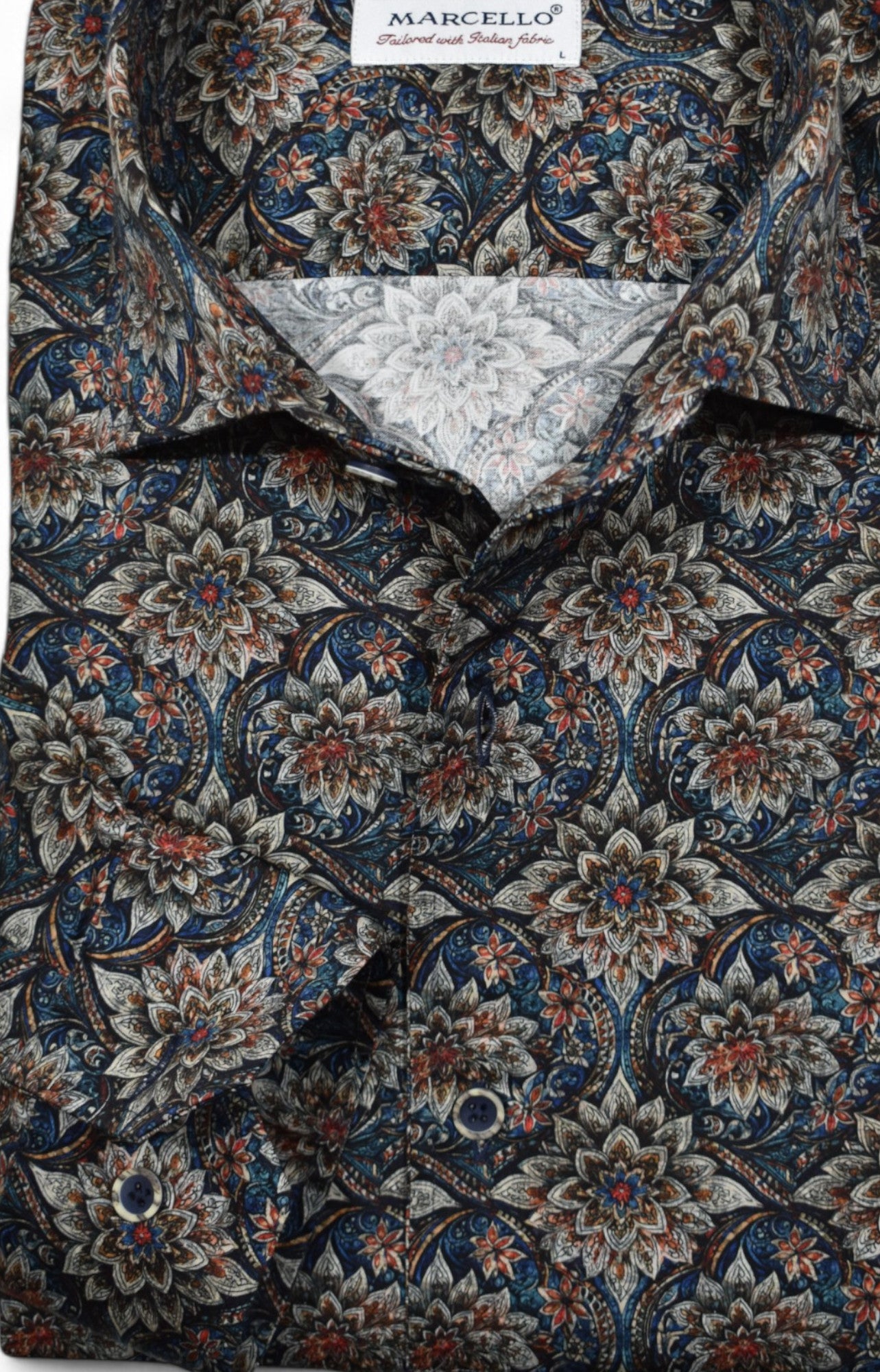 Experience luxurious comfort and beauty with the Marcello FloraBurst Roll Collar.