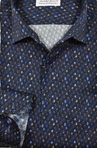 Experience a perfect blend of style and comfort with our Marcello Cityscape Roll Collar Shirt. 