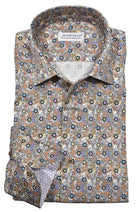 Unleash your vibrant and versatile style with our Marcello Carnivale Roll Collar Shirt!