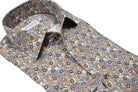 Unleash your vibrant and versatile style with our Marcello Carnivale Roll Collar Shirt!