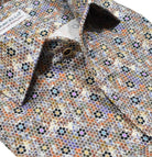Unleash your vibrant and versatile style with our Marcello Carnivale Roll Collar Shirt!