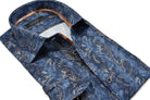 Marcello indigo manhattan paisley shirt.