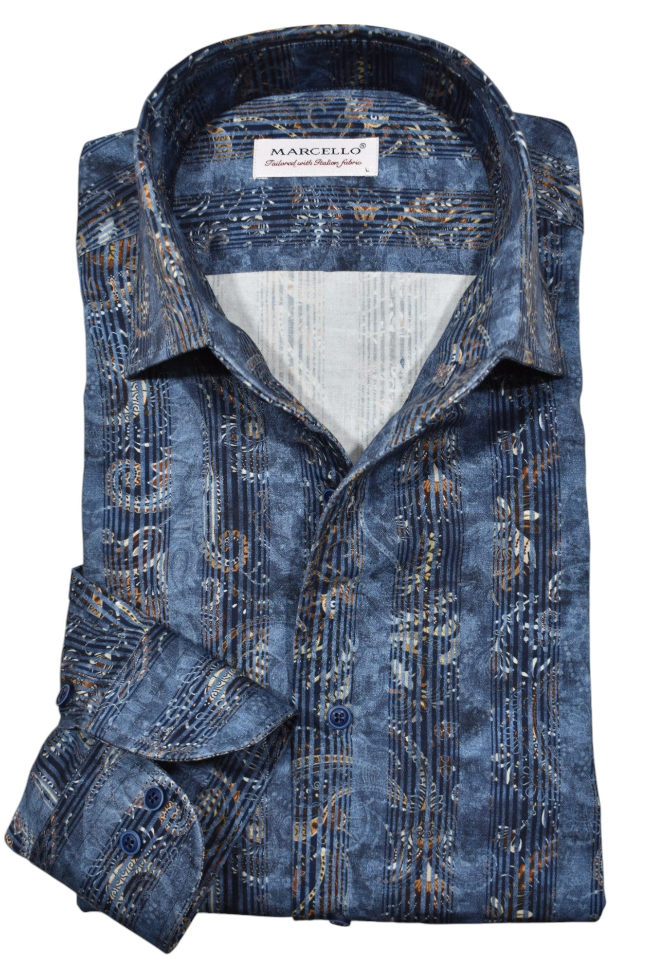 Elevate your style with the Marcello Manhattan Paisley shirt! 