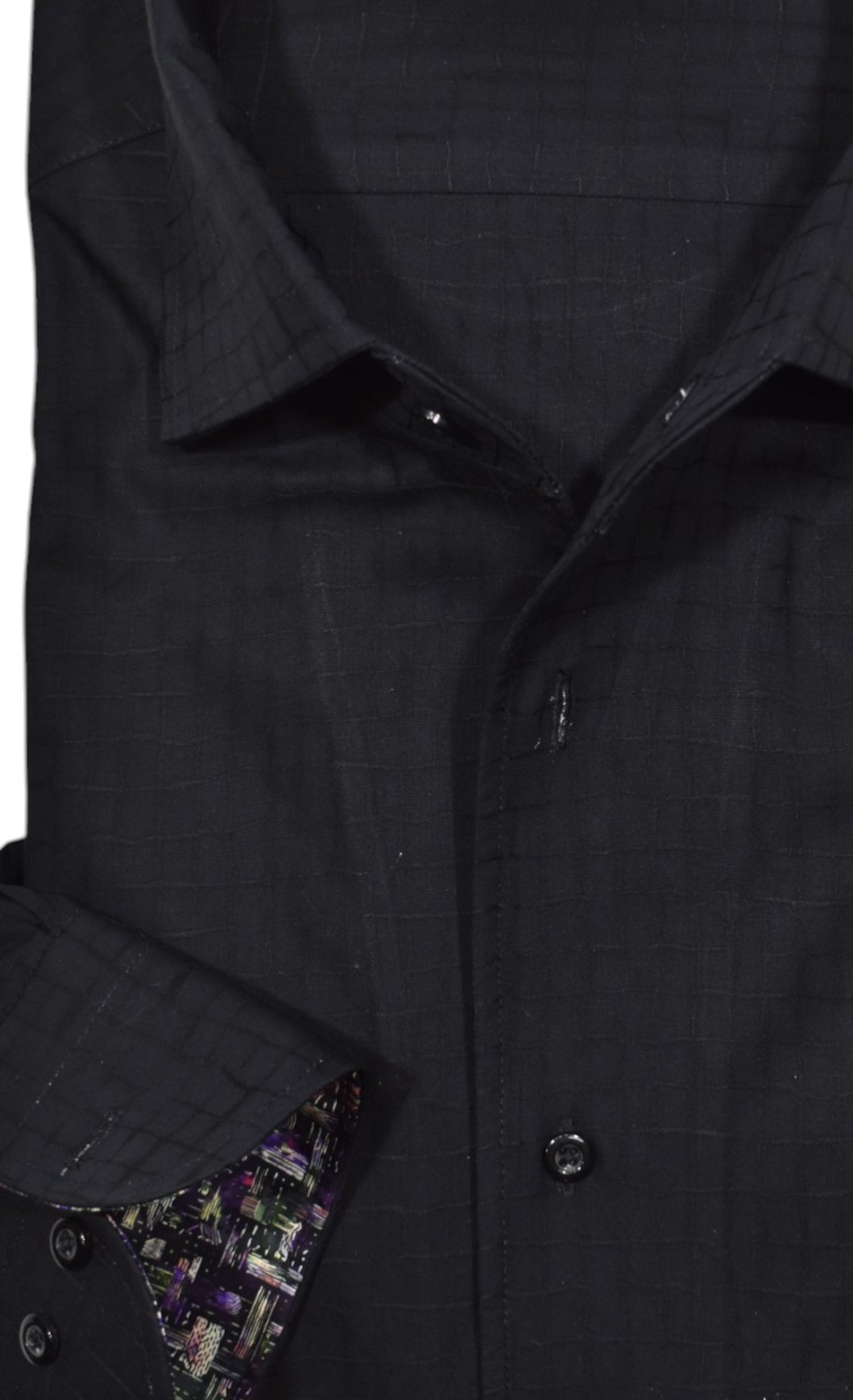 Elevate your wardrobe with the Marcello Barney Black Sport Shirt.