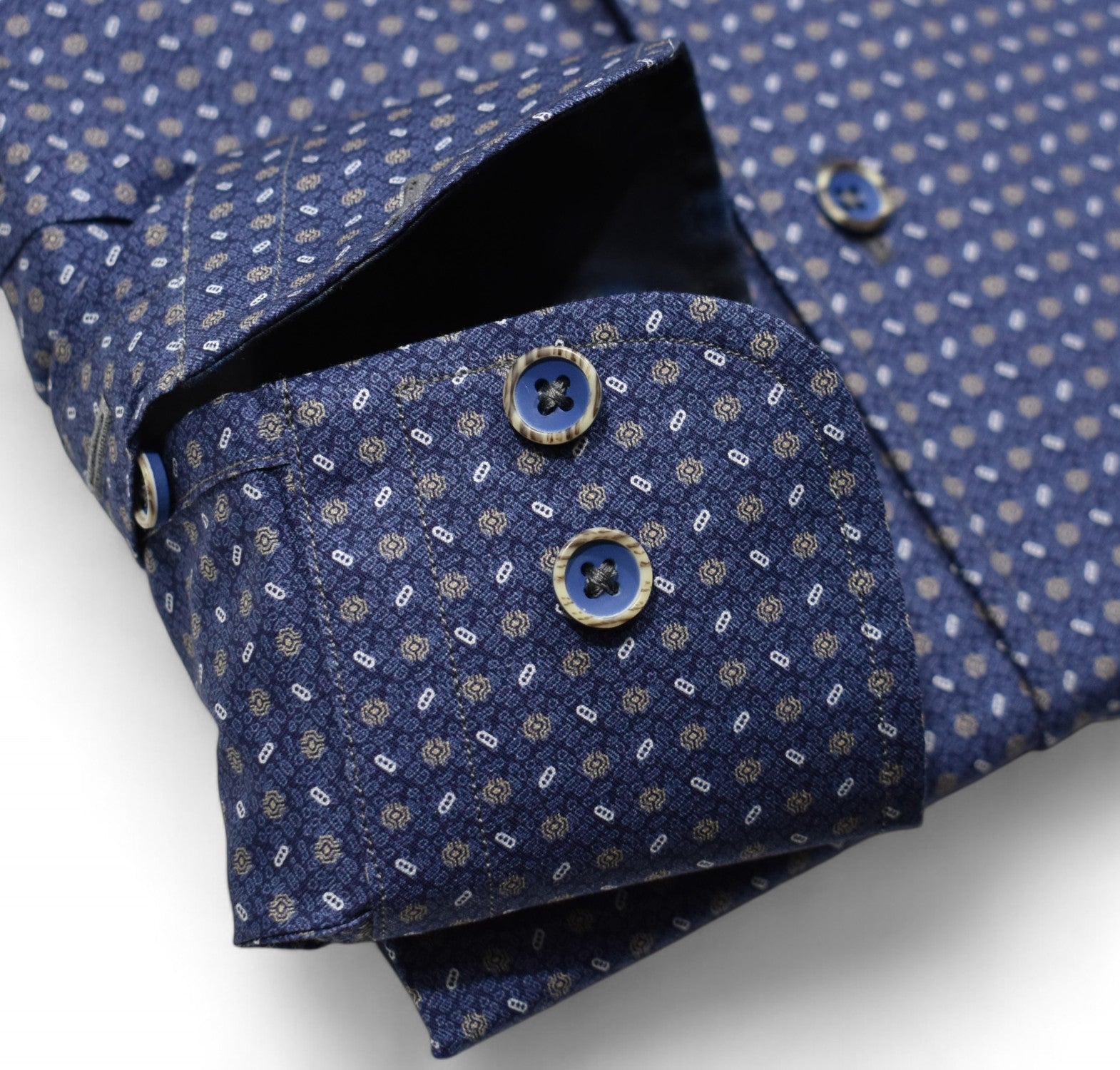 Experience luxury and style with our Marcello Monaco Micro Print shirt.