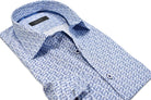 Marcello sky to navy interlok shirt.