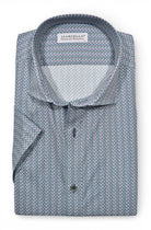 Marcello micro print short sleeve shirt.