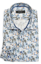 Marcello ocean abstract print shirt.