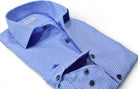 Marcello blue fine check shirt.