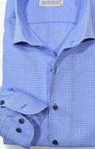 Marcello blue fine check shirt.
