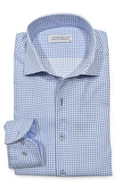 Marcello small blue check shirt.