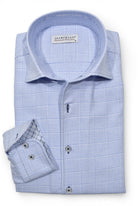 Marcello fine windowpane shirt.