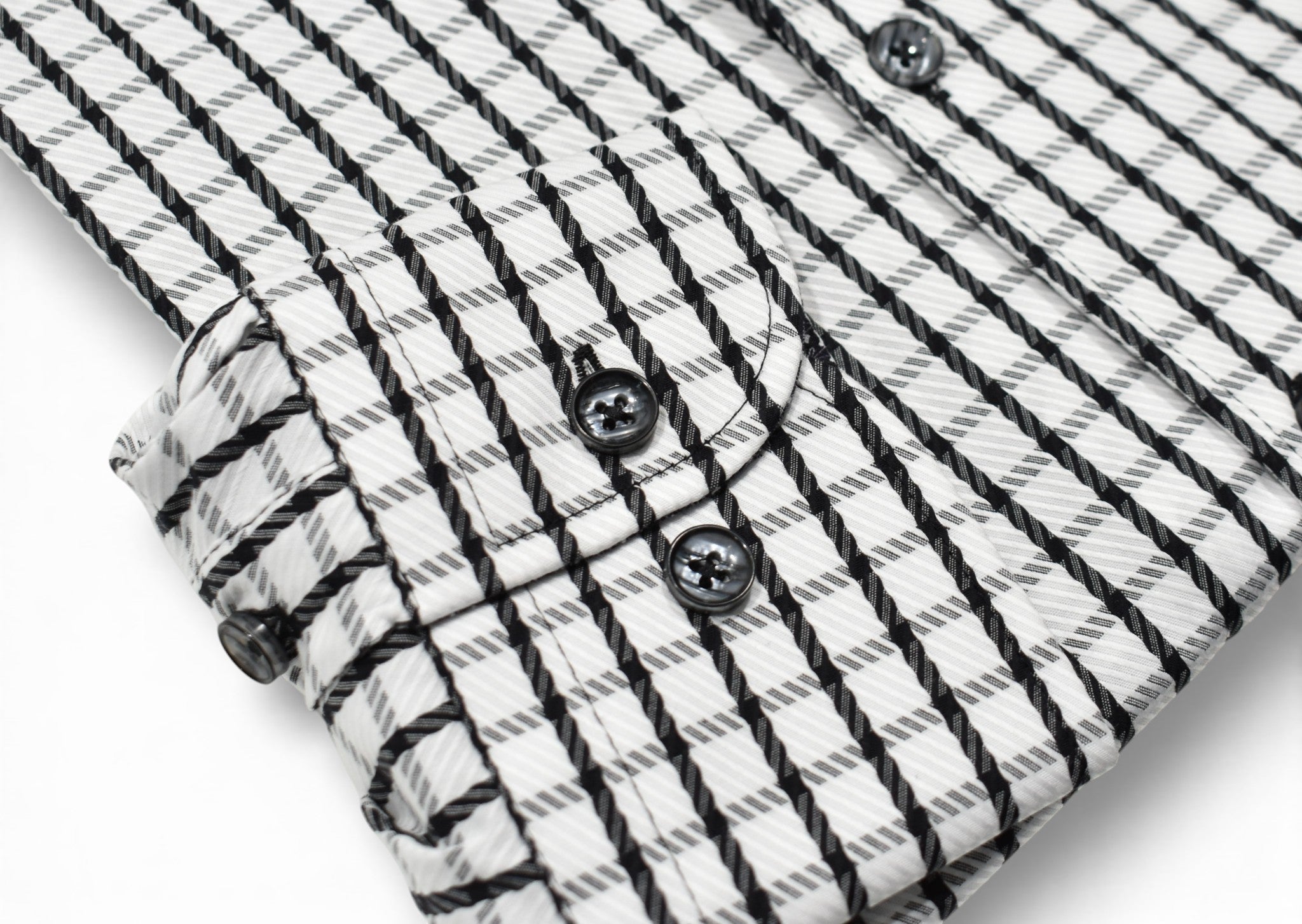 Marcello black plaid shirt.