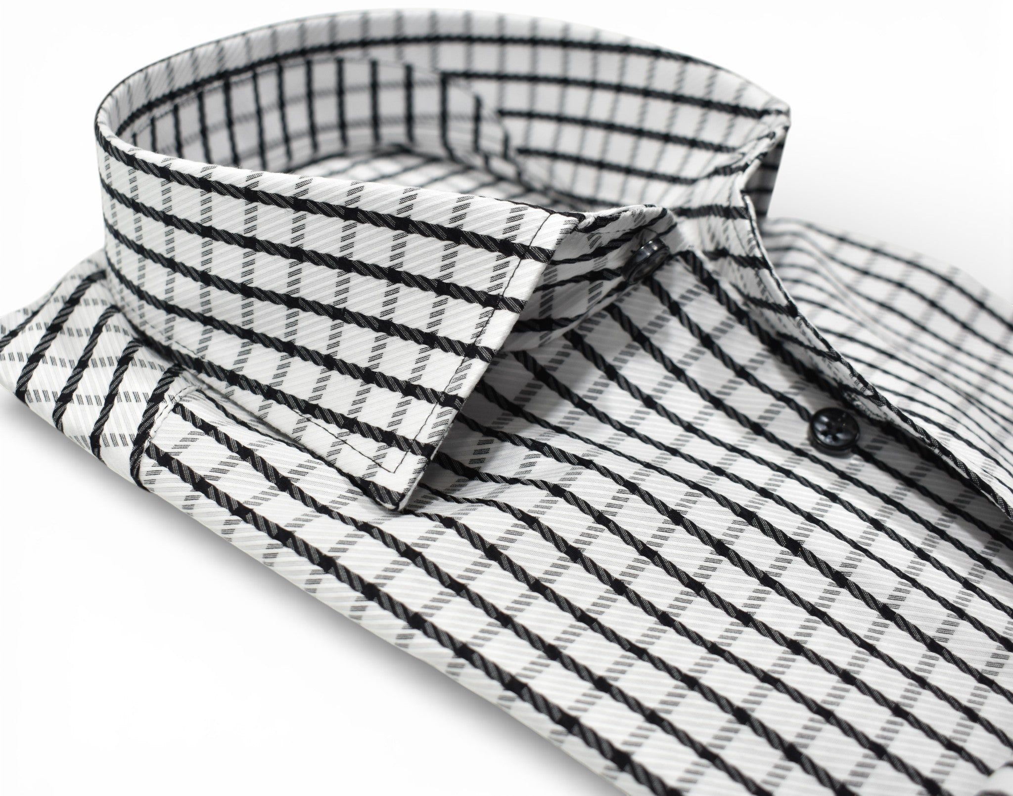 Marcello black plaid shirt.