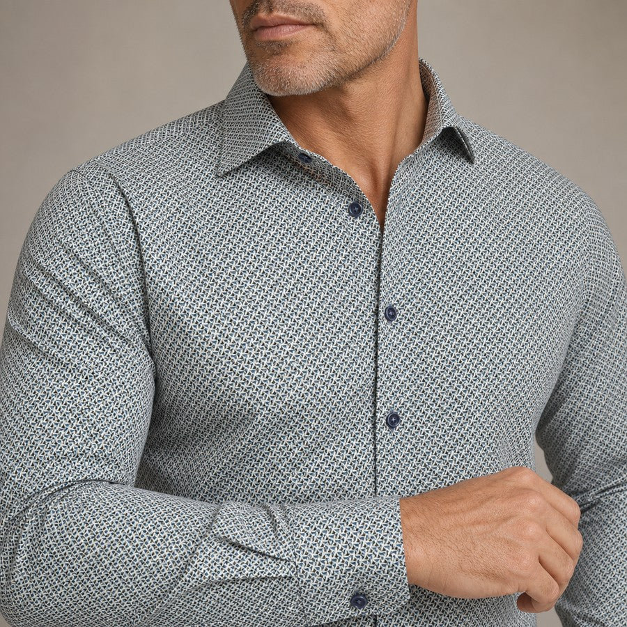 Marcello multi diamond shirt.
