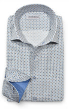 Marcello fine open geometric shirt.