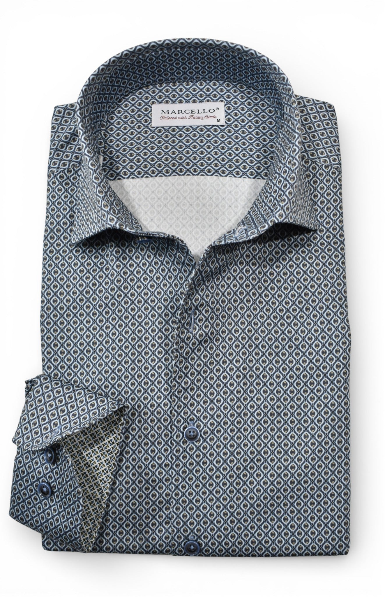 Marcello oval pattern shirt.
