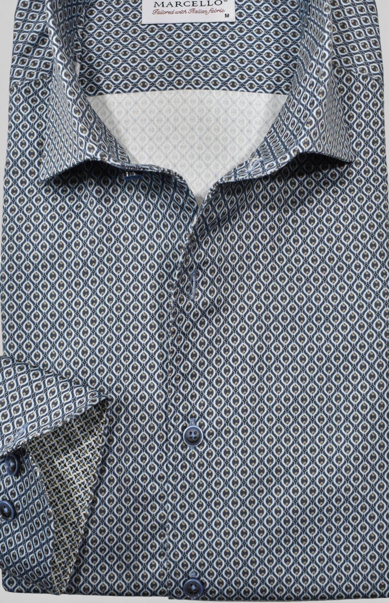 Marcello oval pattern shirt.