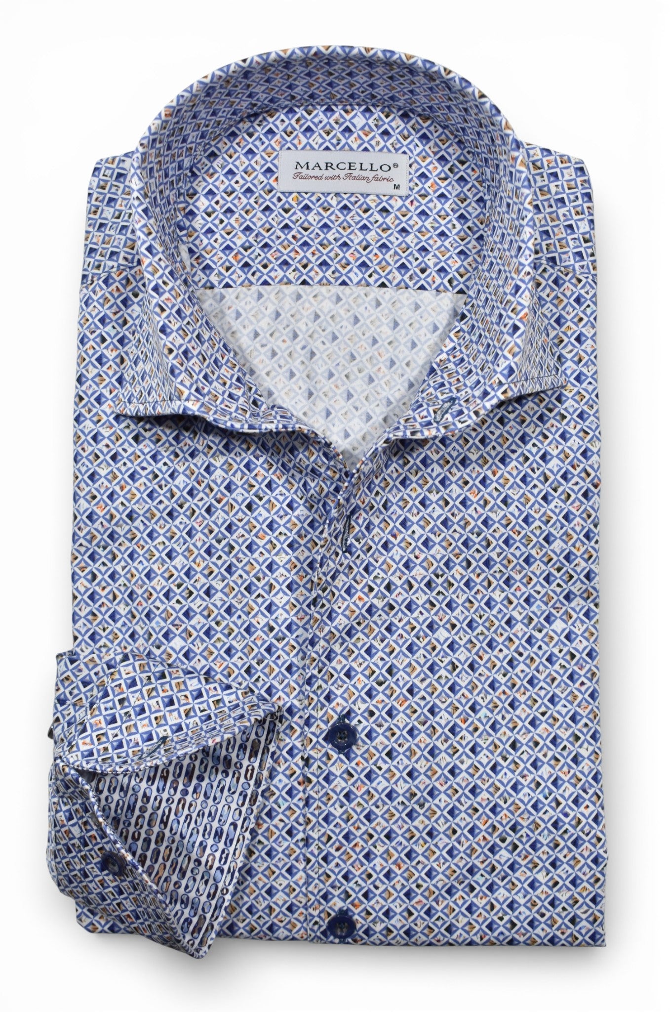 Marcello blue shirt.