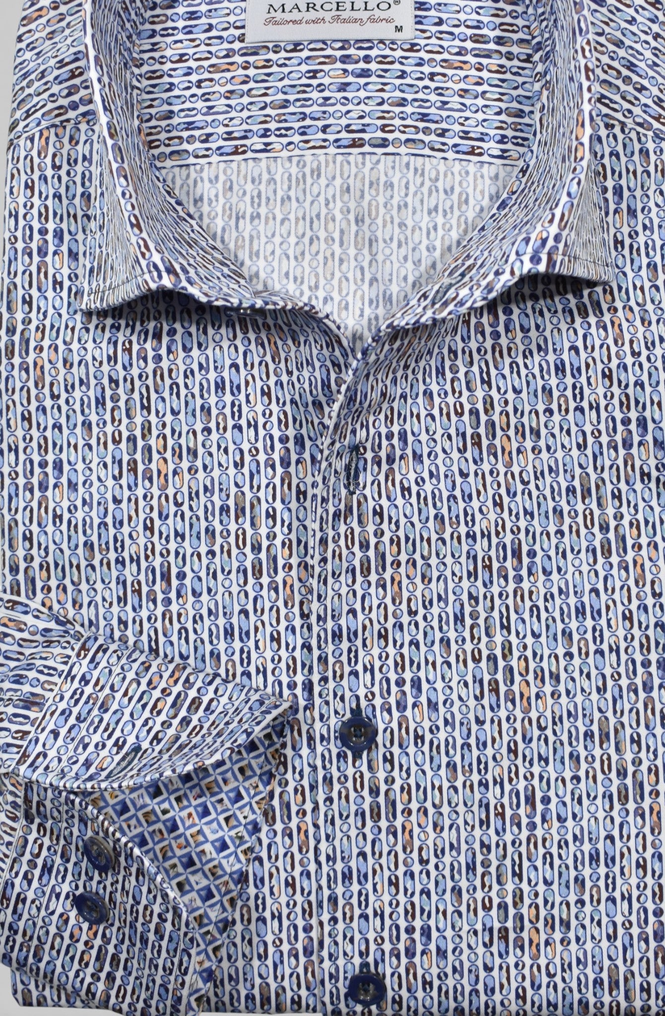 Marcello vertical ovals shirt.