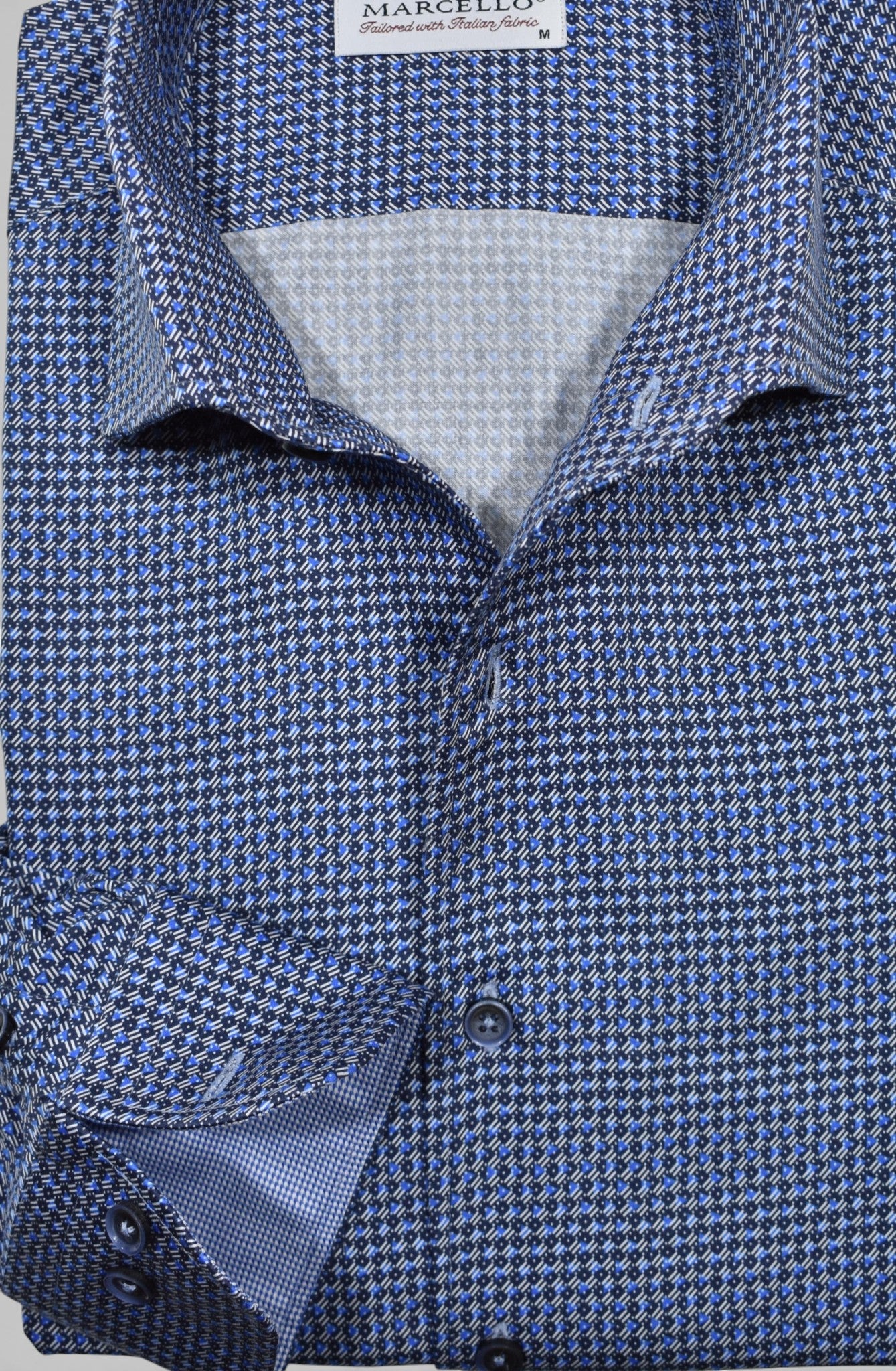 Marcello blue shades shirt.