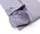 Marcello lilac and plum neat pattern shirt.