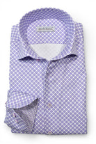Marcello plum medallion shirt.