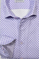 Marcello plum medallion shirt.