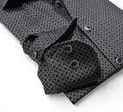 Marcello black and slate medallion print shirt.