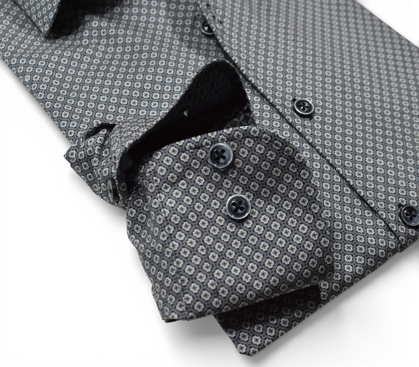 Marcello gray and slate medallion shirt.