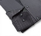 Marcello fine geometric pattern of black, gray and silver.