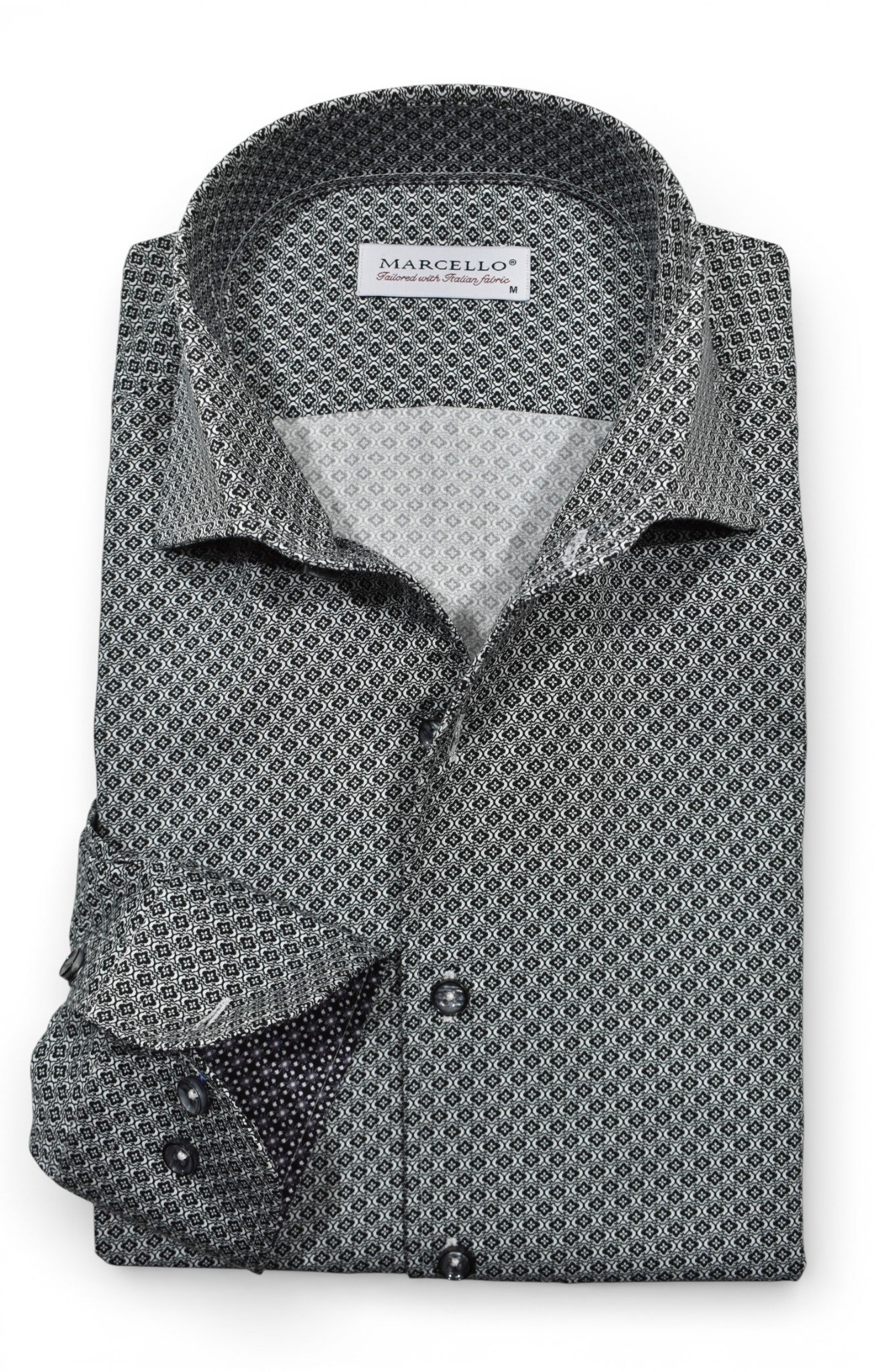 Marcello black diamond sport shirt.