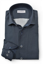 Marcello navy diamonds shirt.